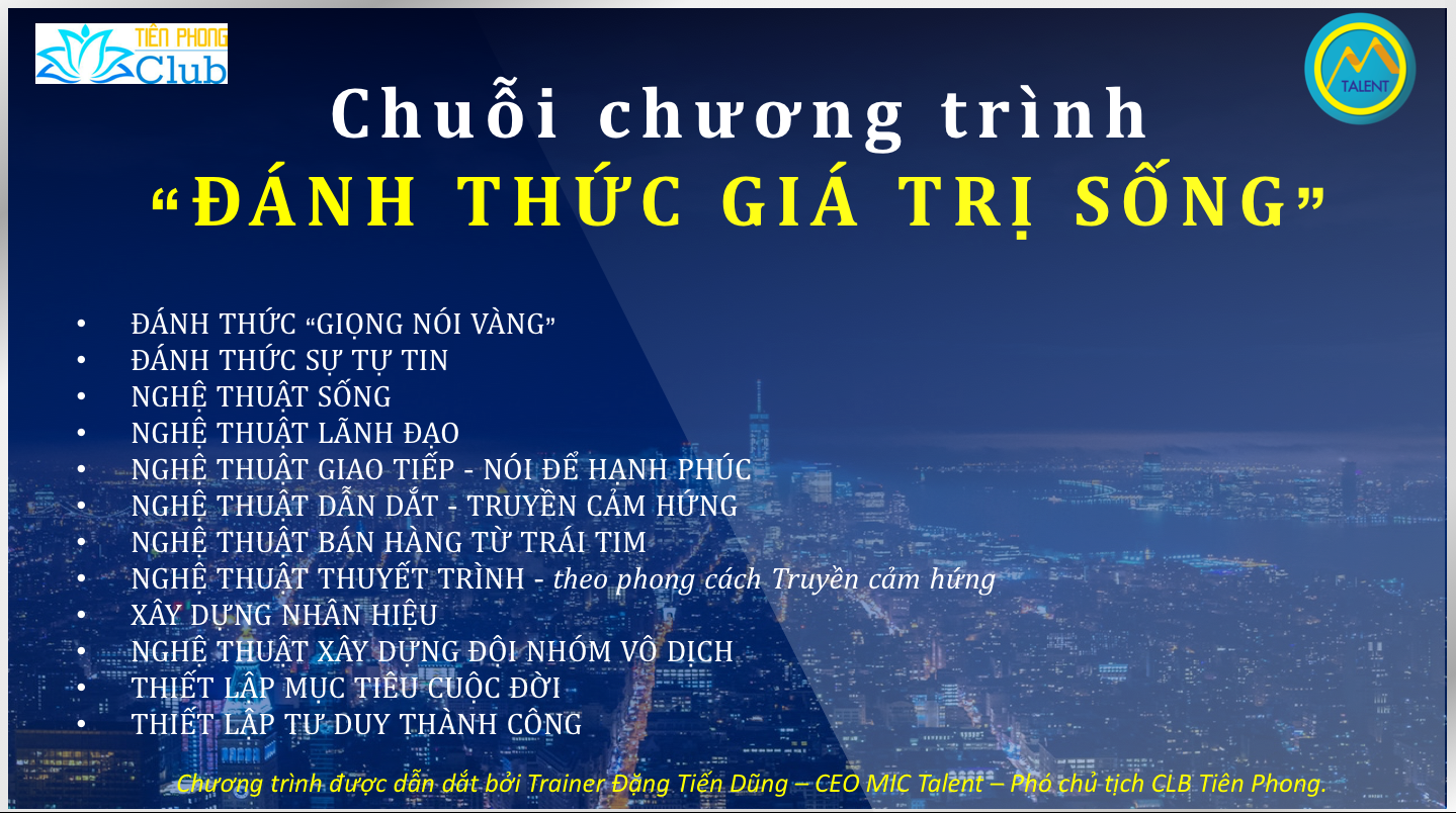 Đánh thức giá trị sống 01
